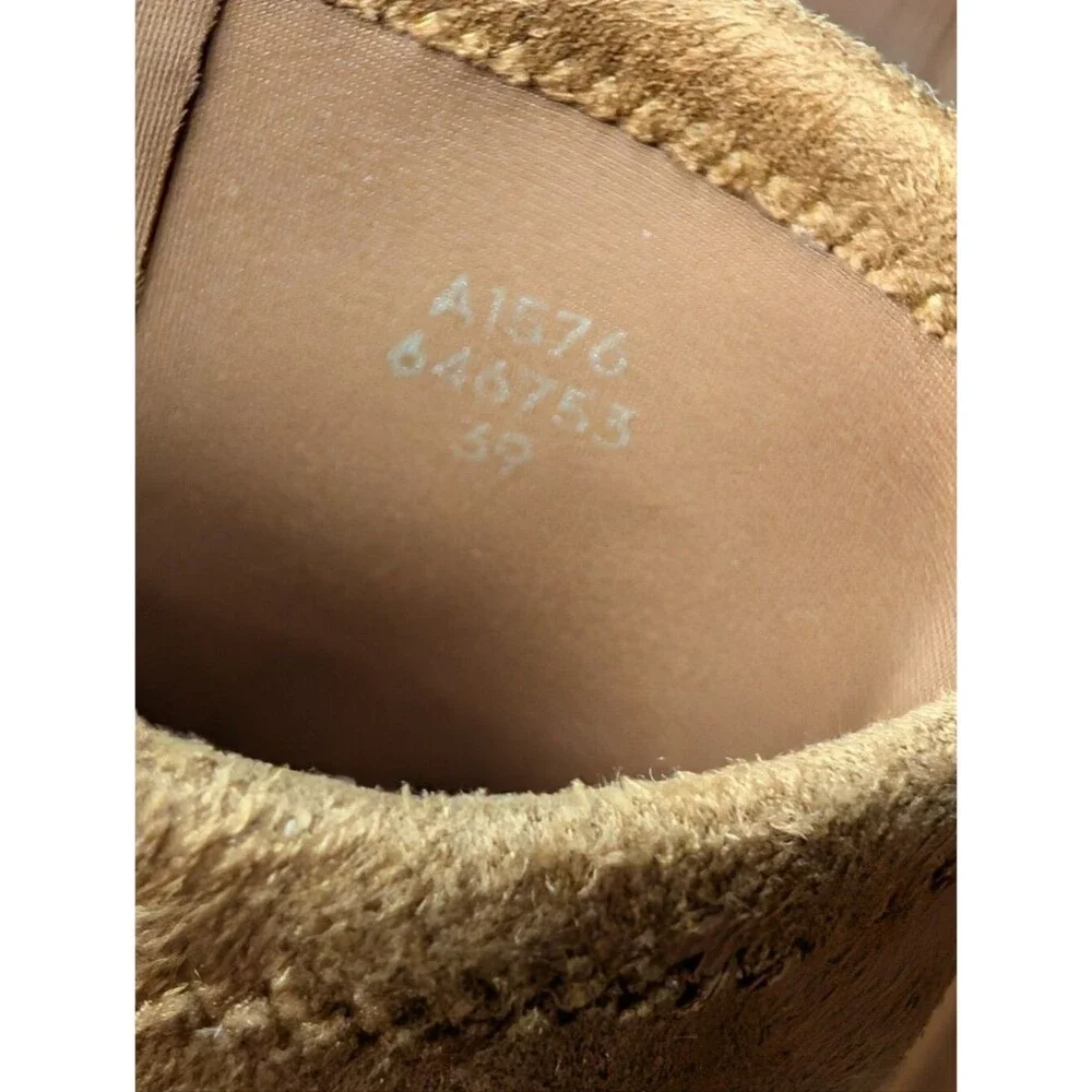 Boden Cara Taupe Stretch Sock Ankle Boots Block Heel Size 39/ 8US minimalist